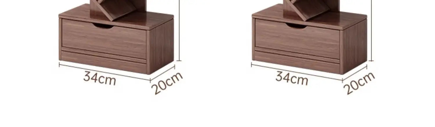 MOYU Tree Shaped Bookshelf with Cabinet Solid Wood Furniture Bookcase Floor Standing Narrow Storage Rack for Home Office Bedroom