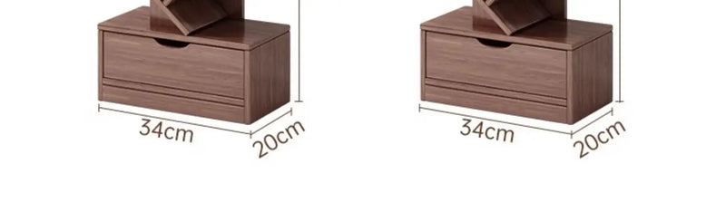 MOYU Tree Shaped Bookshelf with Cabinet Solid Wood Furniture Bookcase Floor Standing Narrow Storage Rack for Home Office Bedroom