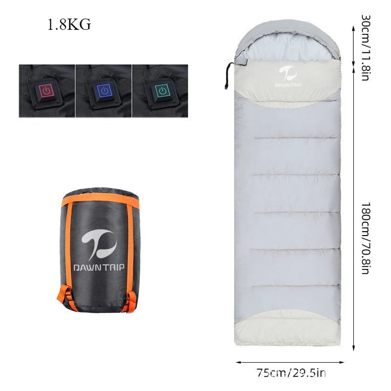 Heated Sleeping Bag Multi USB Power Support Heating Pads