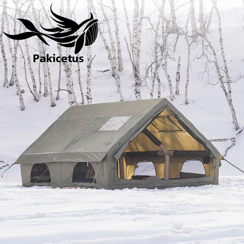 Pakicetus Large Inflatable camping tent 4-8 people with windows portable water-resistant camping tent