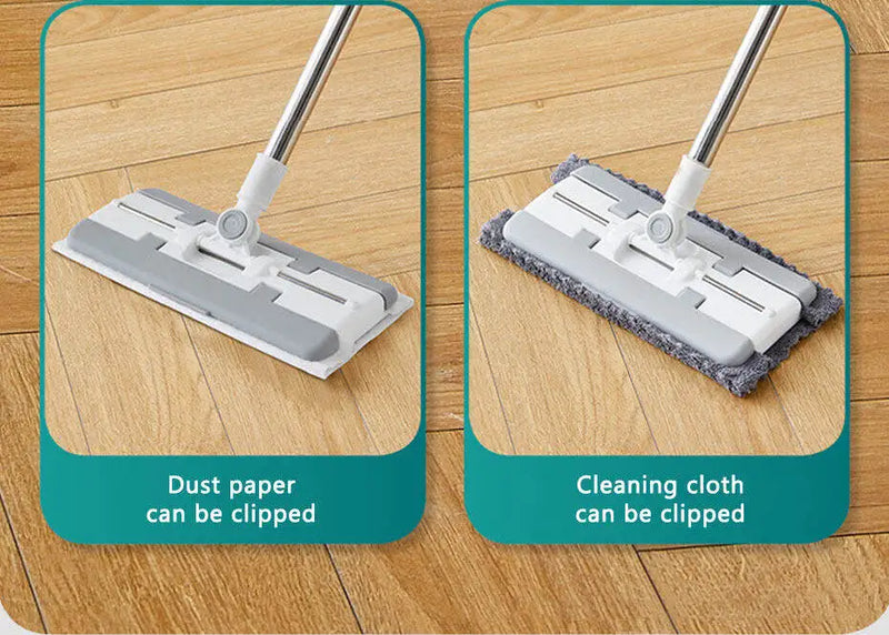 Sabca Clip-On Face Towel Mop Electrostatic Dust Removal Mop Disposable Face Paper Mop For Cleaner Wipes/Dry/Cloth