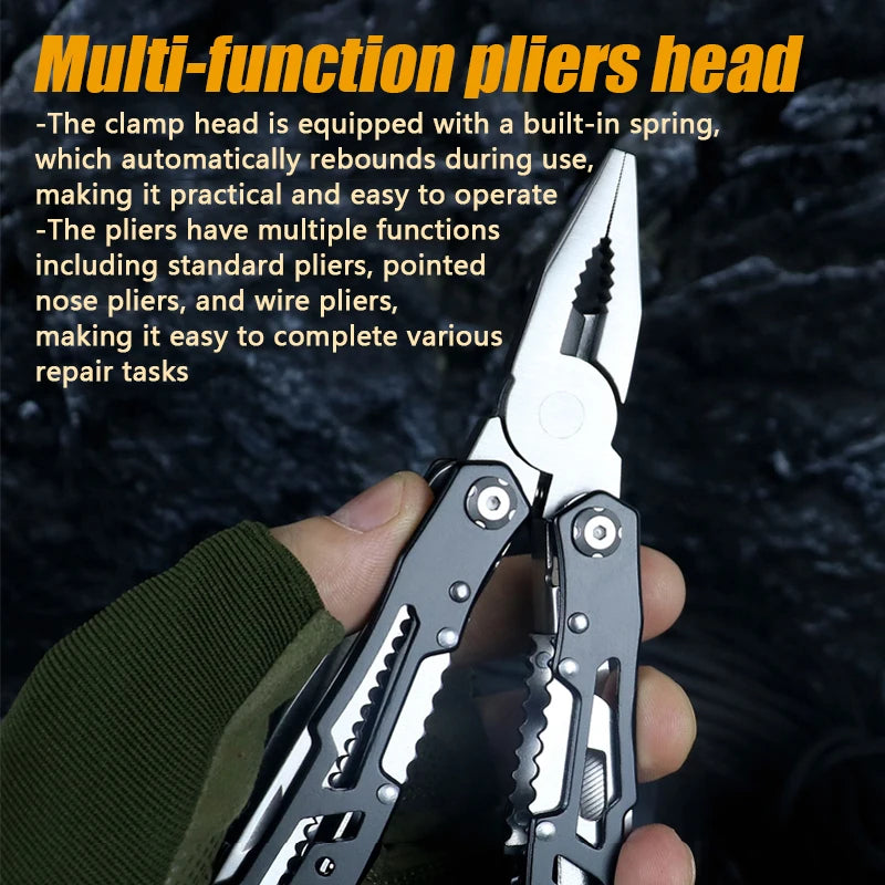 Multifunctional Folding Portable Tool Plier, Knife Stainless Steel Outdoor