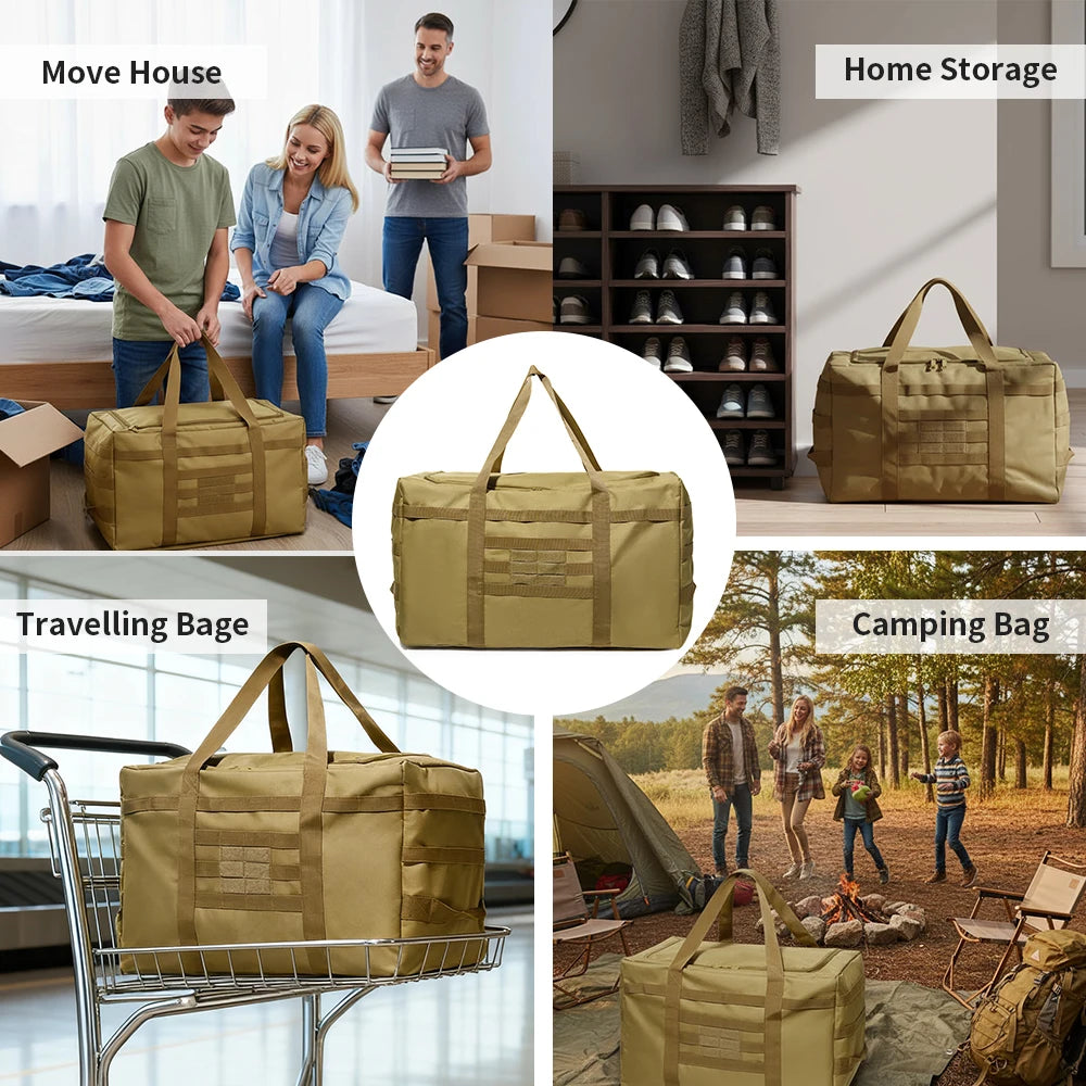 Large Camping Duffle Bag 60L/90L Capacity Camping Backpack