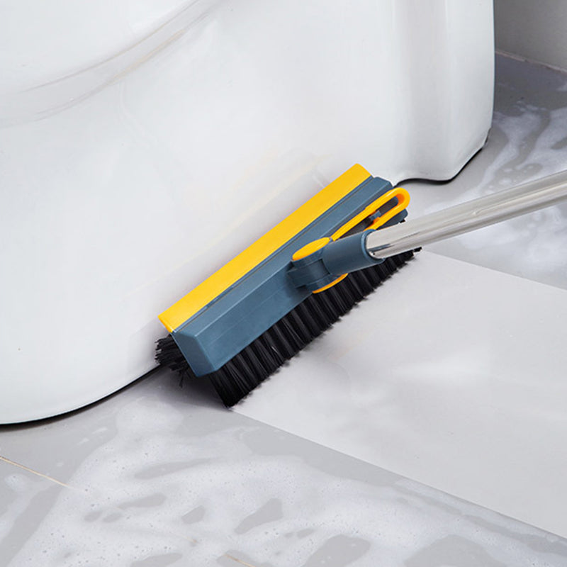 ACRDDK 3 in 1 Floor Scrub Brush 180 Degree Rotation with Adjustable V-Shaped Broom Long Handle Bathroom Kitchen Floor Crevice Cleaning