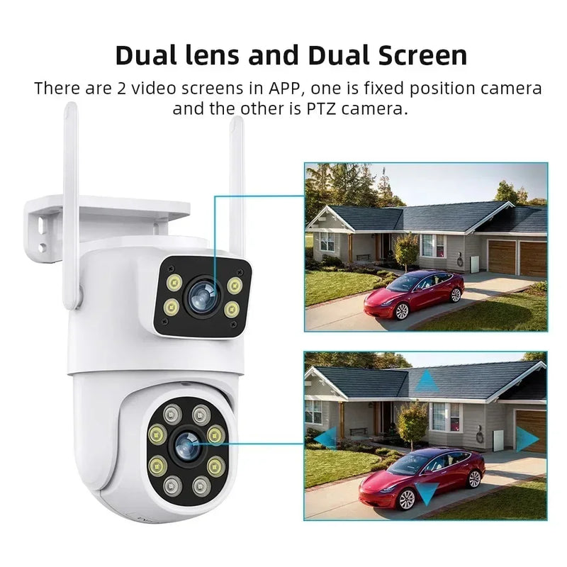 8MP Dual Lens Tuya Wifi Security Camera