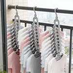 9-Hole Clothes Hanger Organizer Wardrobe Space Saving Storage Hanger for Clothes Folding Magic Hangers Closet Drying Racks Home