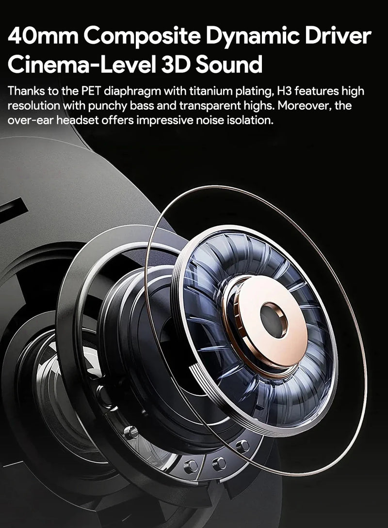 QCY H3 ANC Hi-Res Audio Wireless Bluetooth 5.4 Headphones