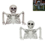 Halloween Skeleton Skull Ornament – Realistic Jointed Bone Prop for Courtyard, Garden & Grass Decorations