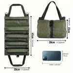 Father's Day Multi-Purpose Tool Bag High-Quality Professional Multi Pocket Hardware Tools Pouch Roll UP Portable Small Tools Organizer Bag Fathers Day Special
