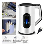 wAvvle 2.2L Stainless Steel Electric Digital Display Large Tea Kettle Auto-Shutoff Thermal Water Kettle 1500W Fast Boil Tea Pot Kettle