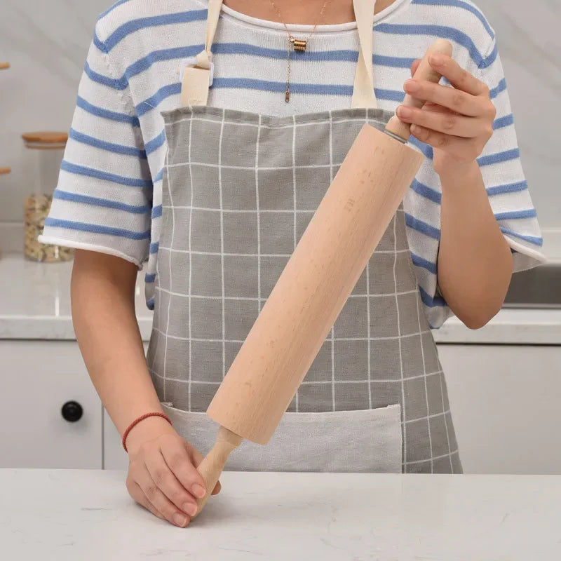 Beccarat Wooden Rolling Pin Professional Dough Roller Non-Stick Rolling Pin for Pasta Dough Pizza Baking Cookies Biscuit Fondant Cake