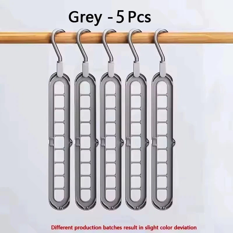 9-Hole Clothes Hanger Organizer Wardrobe Space Saving Storage Hanger for Clothes Folding Magic Hangers Closet Drying Racks Home