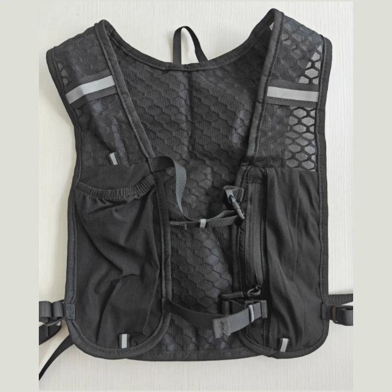 Reflective Lightweight Running Vest for Biking & Sports with Hydration Chest Pack Phone Storage Pocket Outdoor Gear