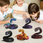 3D Printed Snake Realistic Snake Statue Movable Joint Fidget Toys