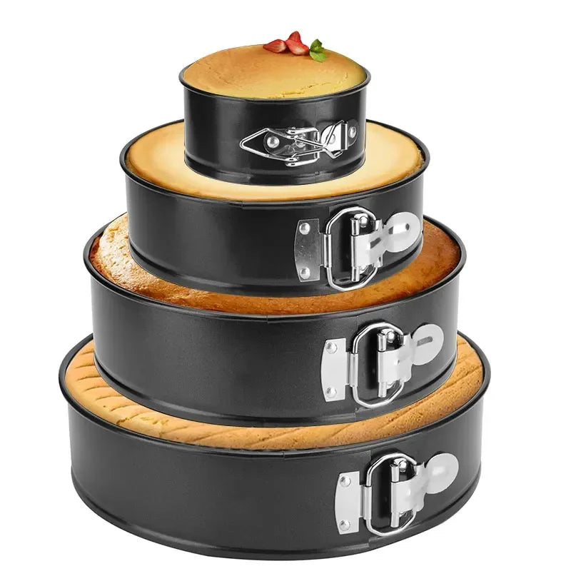 Bakemester 4/7/9/10 Inch Round Cake Mold Springform Pan Nonstick Leakproof Cheesecake Brownies Baking Pan with Removable BottomCake Tools