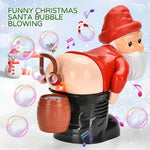 Christmas Santa Butt Bubble Machine with Music & Lights for Kids
