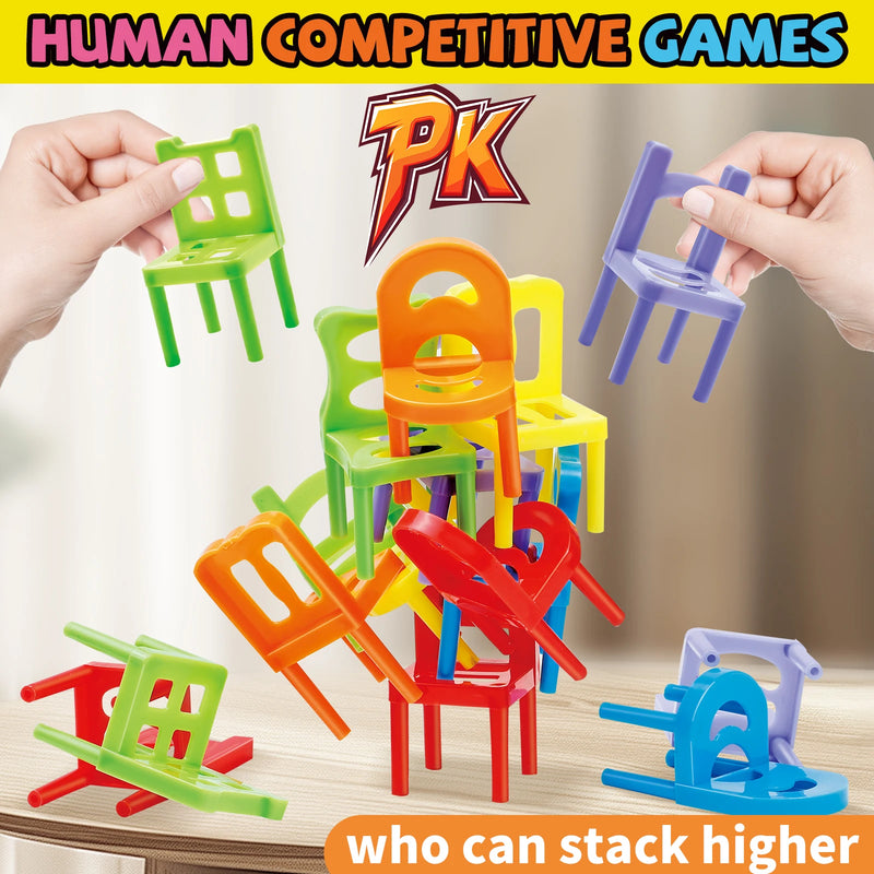 Chair Stacking Toy Set, Stacking Chairs, Parent-Child Gathering Interactive