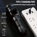 Gondiah Camping High Strong Power LED Flashlights USB Rechargeable Magnetic Tactical Torch with COB Side Light Camping Fishing Zoom Lantern