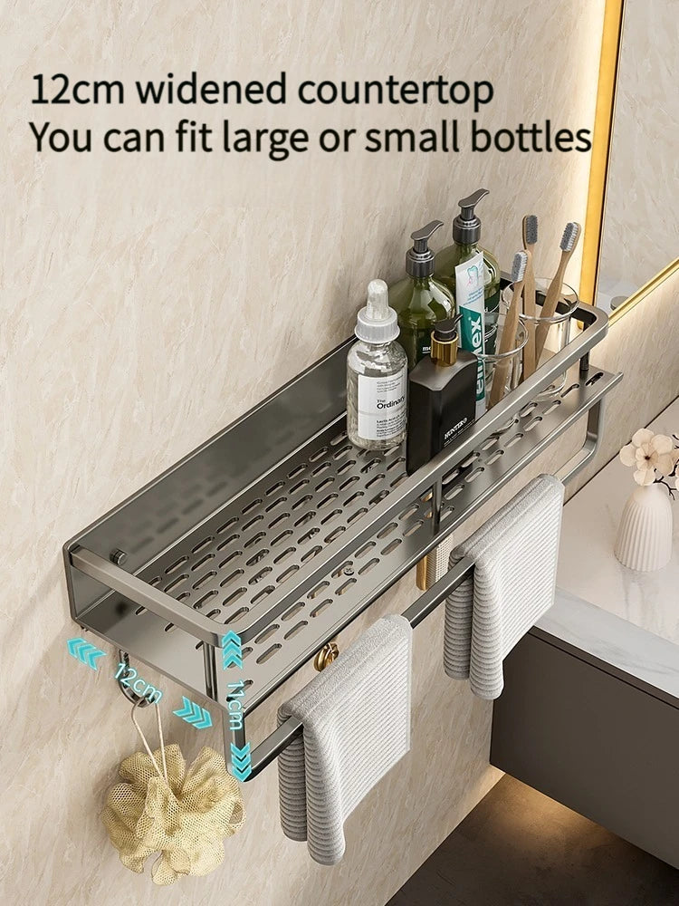 Bahee bathroom rack bathroom shelf toilet space aluminium hanging rack bathroom organizer hang on the wall