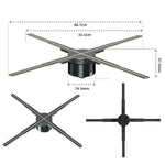 VIGAOT 50cm Wi-Fi Holographic Fan 3D Advertising Machine 576 LED Sign Neon Smart HD Player Support Video Picture Logo Holographic Light
