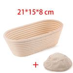 KeMorii Natural Rattan Bread Proofing Basket Handmade Rattan Wicker Baking Bowl Dough Fermentation Sourdough Banneton Bread Basket