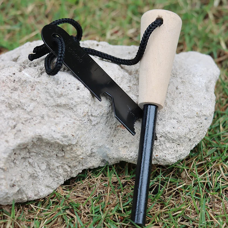 Bear Grylls Survival Fire Starter Magnesium Flint Rod, Portable Emergency Firesteel Kit