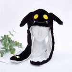 Halloween Moving Ear Plush Hat – Pumpkin, Skeleton & Monster Cartoon Cosplay Hat with Press-to-Jump Ears