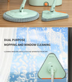 Rotating Mop Microfibers Mop and Bucket Set Floor Washing Mops Triangle Window Washing Mops Household Cleaning Tools for Home