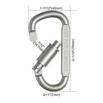 Carabiner Clips Hooks Heavy Duty Spring Snap Swing Screw Lock