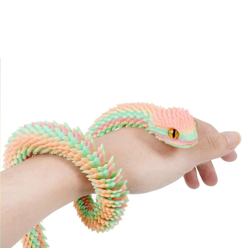 3D Printed Snake Realistic Snake Statue Movable Joint Fidget Toys