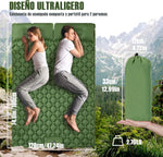 Outdoor Camping Double Inflatable Mattress Extra Wide Sleeping Pad Ultralight Folding Bed Sleeping Mat Car Travel Mat