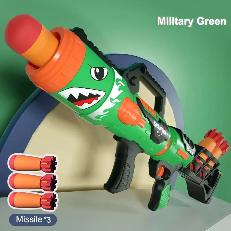 Toy Shark Rocket Launcher Air Soft Bullet Toy Gun