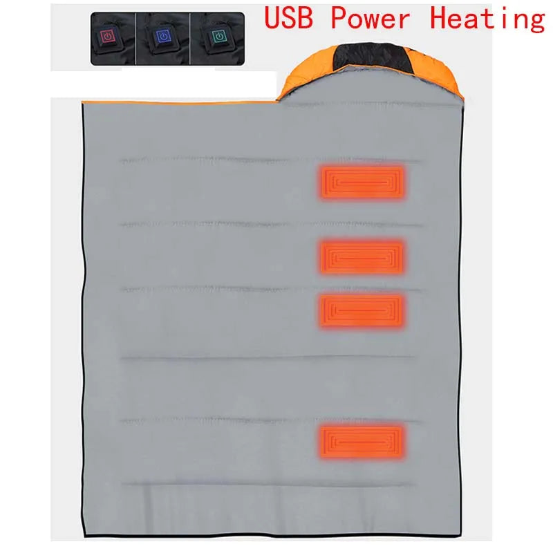 Heated Sleeping Bag Multi USB Power Support Heating Pads