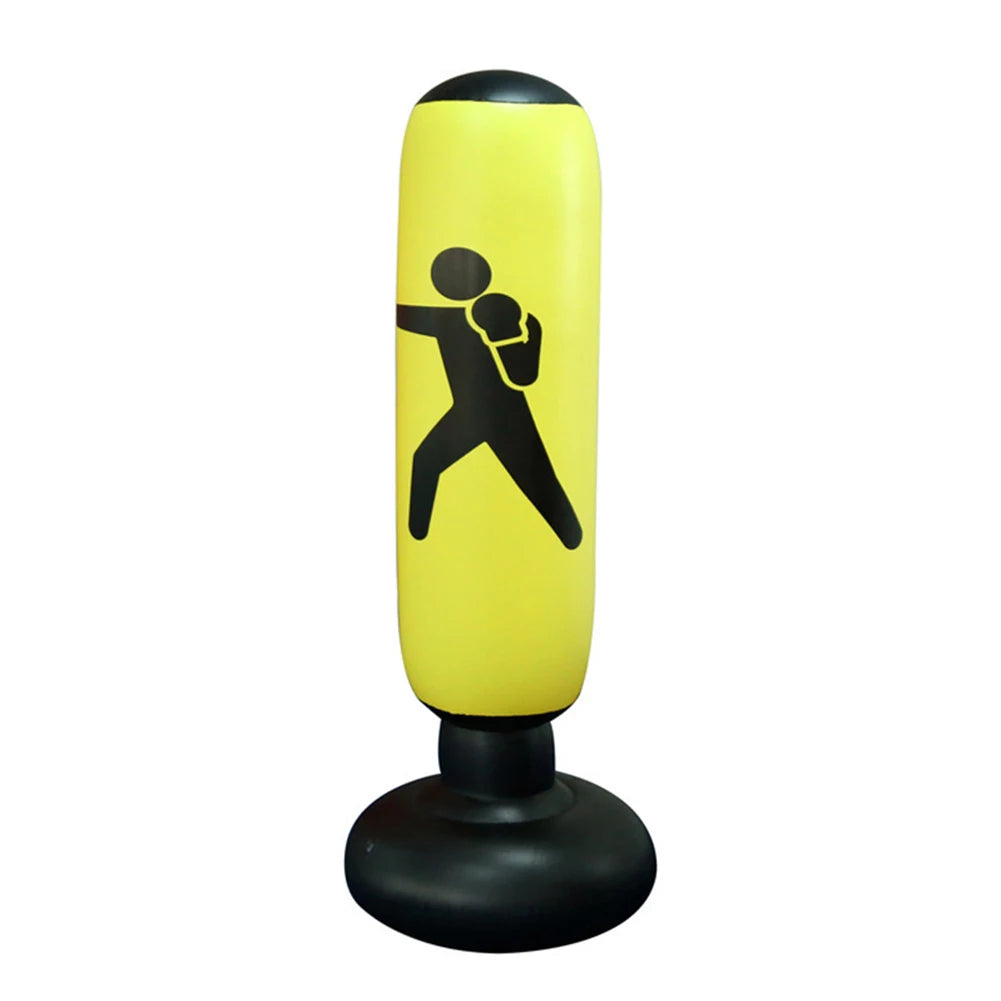 160cm Adults Children Inflatable Boxing Bag Kids Boxing Punch Kicking Sandbag Decompression Fitness Equipment