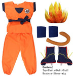 NEW Goku Cosplay Costume for Kids & Adults – Son Goku Super Saiyan Training Suit with Wig, Party Outfit