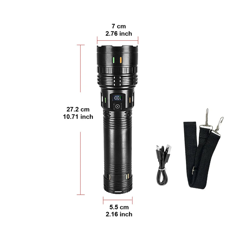 Gondiah Camping 998000000LM Ultra Powerful LED Flashlight, 2000W