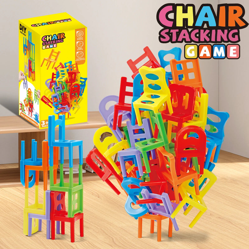 Chair Stacking Toy Set, Stacking Chairs, Parent-Child Gathering Interactive