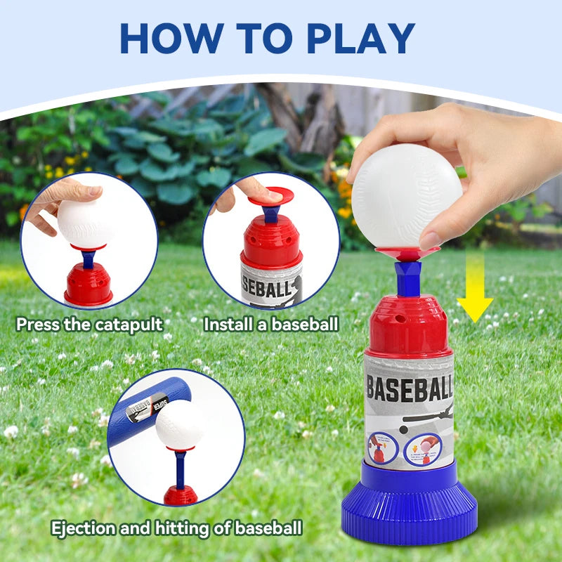 Children's Outdoor Baseball Kit, Long and Short bat, Fun Outdoor Activities