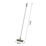 ACRDDK 3 in 1 Floor Scrub Brush 180 Degree Rotation with Adjustable V-Shaped Broom Long Handle Bathroom Kitchen Floor Crevice Cleaning