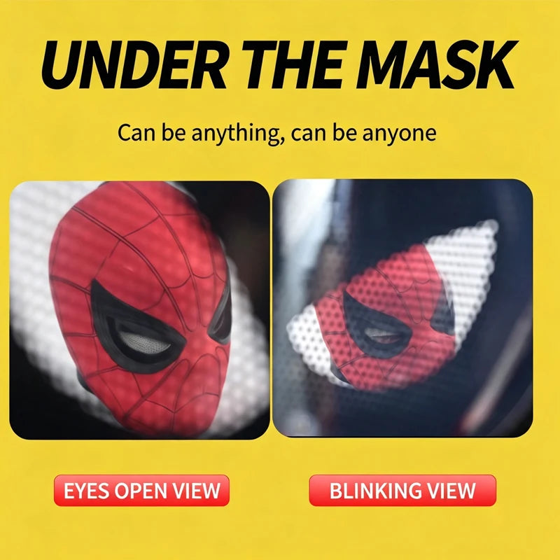 Halloween Spider-Man Mask with Operable Blink Eyes, Chin Control & Superhero Cosplay Headgear – Costume Prop & Gift