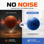 Silent Basketball Hoop Set, Indoor Foam Basketball with Mini Hoop, No Noise Training Ball for Home, Apartment & Kids Practice