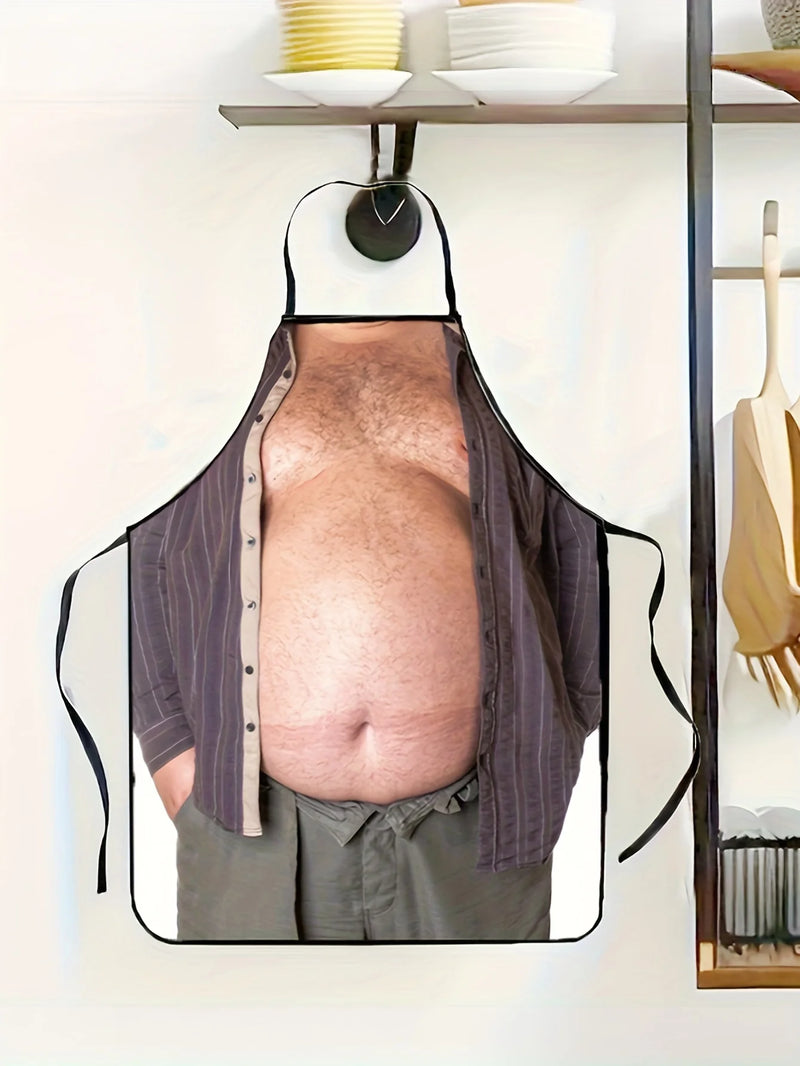 Men’s Funny Beer Belly Halloween Apron – Novelty Party Costume