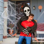 Adult Inflatable Grim Reaper Carrying Person Costume Scary Halloween Cosplay Outfit for Party, Pranks, Performances & Stage Shows