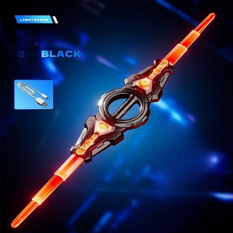 Rotate Sword Double Ended Retractable Multi-Colour Flash LED Light Toy