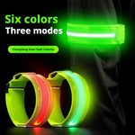 Night Running Armband LED Light Outdoor Sports USB Rechargeable Safety Belt Arm Leg Warning Wristband Cycling Bike Bicycle Light