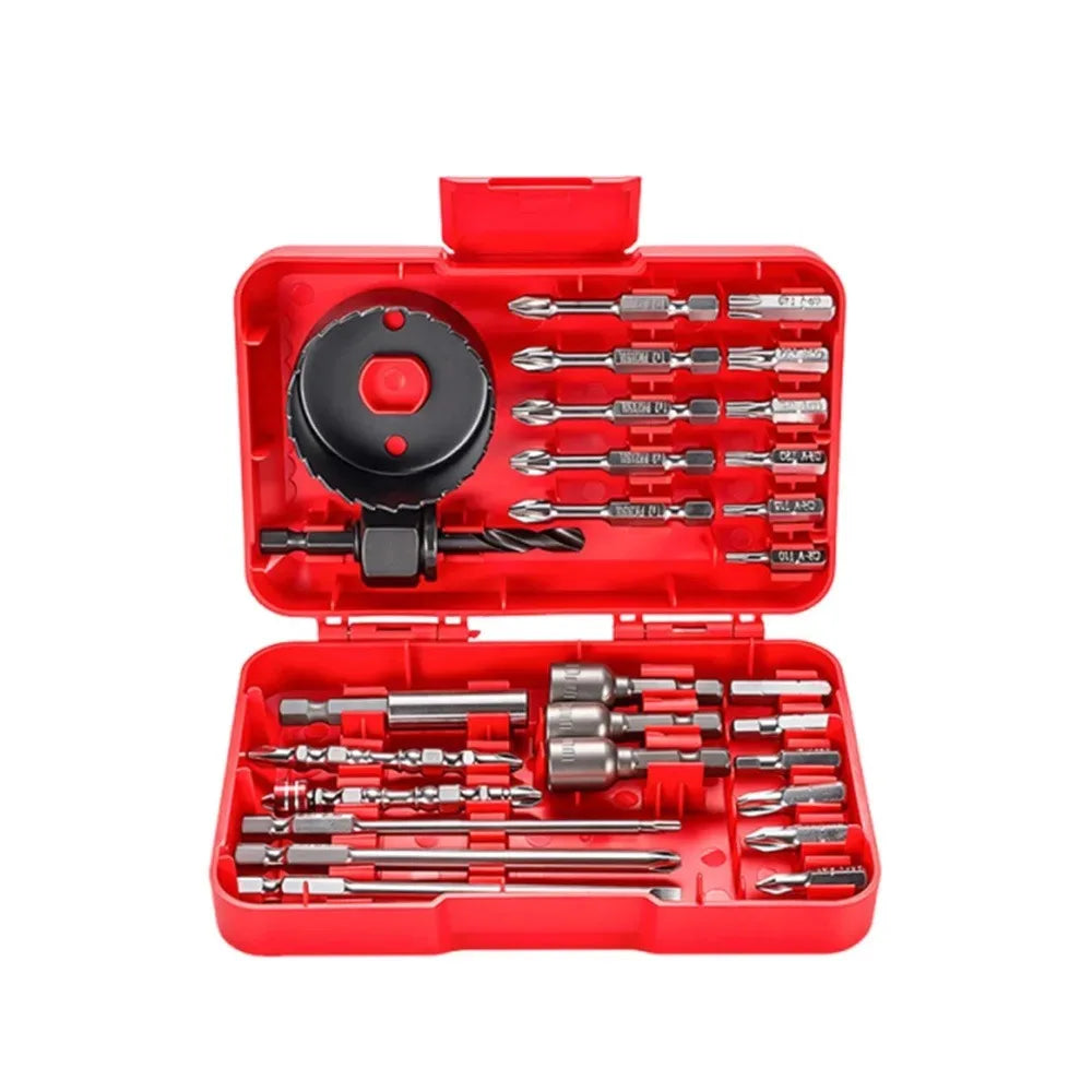 Special Price Father's Day Deal, Screwdriver Drill Bit Set Strong Magnetic Hex Shank Mixed Bits For Impact Driver Electric Drill Wood Metal Repair With Case