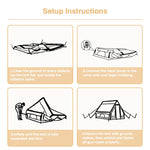 Pakicetus Large Inflatable camping tent 4-8 people with windows portable water-resistant camping tent