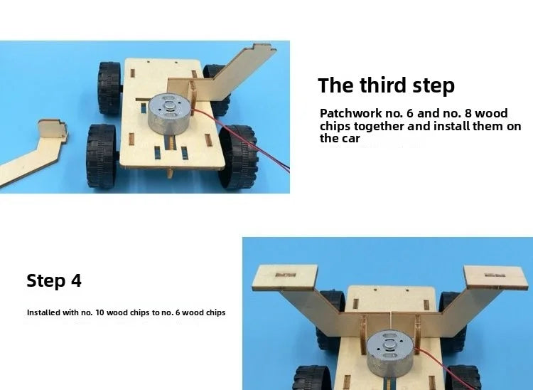 Solar Car Lunar Exploration Vehicle Children's Diy Hand-Assembled Model