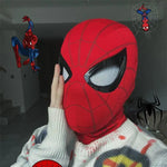 Halloween Spider-Man Mask with Operable Blink Eyes, Chin Control & Superhero Cosplay Headgear – Costume Prop & Gift