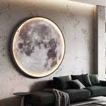 Nawongo Dimmable Indoor Creative Wall Mounted Ceiling Light Creative Bedside Living Room Round Decoration Modern LED Moon Wall 50cm Wall Light